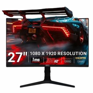 piXL CM27C7 27 Inch 165Hz Full HD Curved HDR Widescreen Gaming Monitor with AMD Freesync & NVidia G-Sync